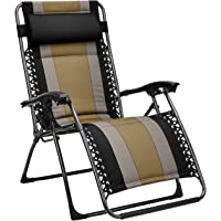 Amazon Basics - Silla acolchada con gravedad cero- de color negro